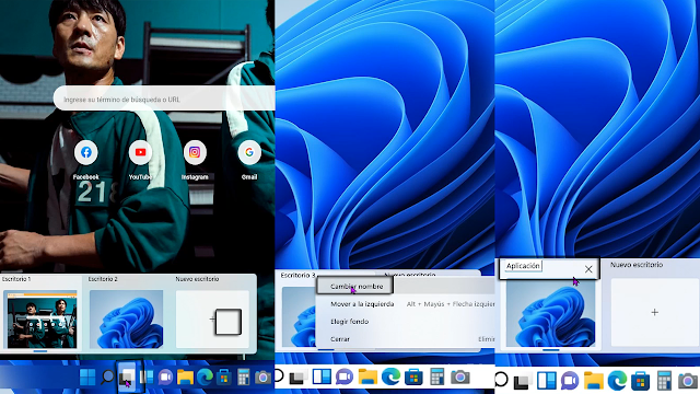 Cómo gestionar los escritorios dentro de Windows 11
