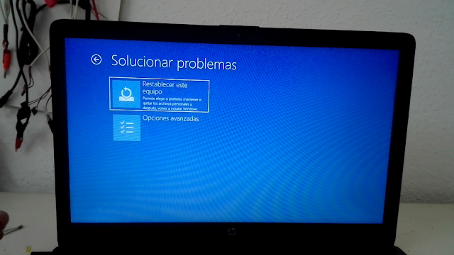 Restablecer de fábrica sistema operativo Windows 10