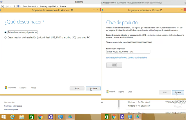 Cambiar de Windows 8 a Windows 10
