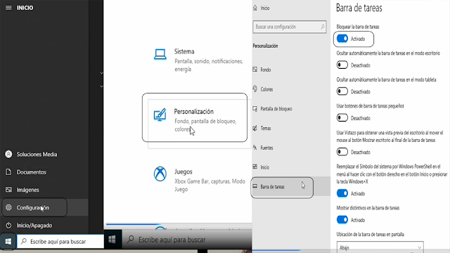 Ocultar de manera automática la barra de tareas en Windows 10