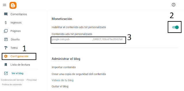 Agregar archivo ads.txt a Blogger