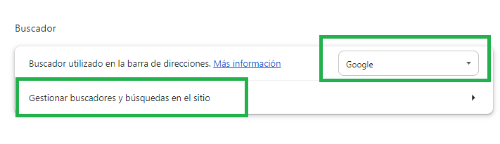 Modificar el motor de búsqueda en equipos de escritorio