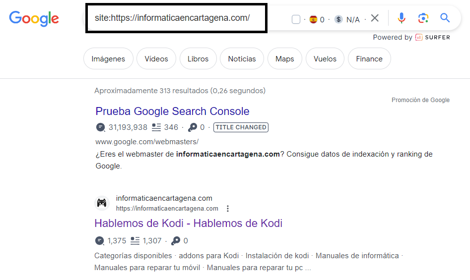 ¿Cómo comprobar el contenido indexado en un sitio web?