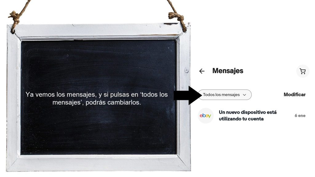 Ver los mensajes en la app de eBay
