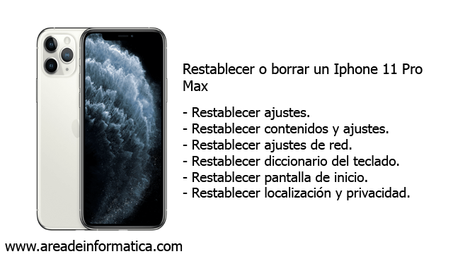 Cómo restaurar de fábrica el iPhone 11 Pro Max