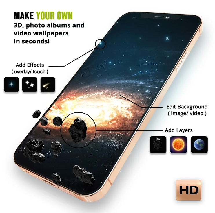 Transforma la Estética de tu Móvil con Wave: Fondos de Pantalla en 3D