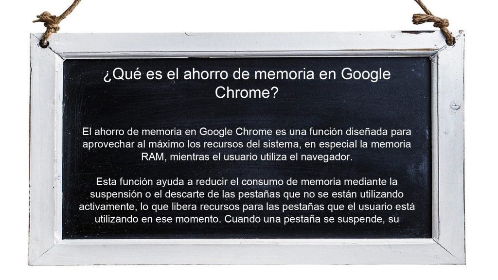 Cómo activar el ahorro de memoria en Google Chrome