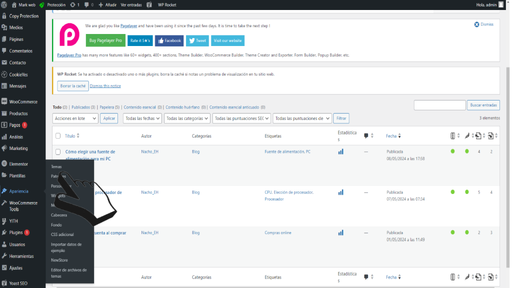 Cómo cambiar de tema en WordPress