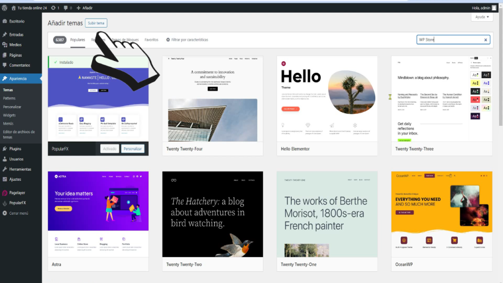 Cómo cambiar de tema en WordPress