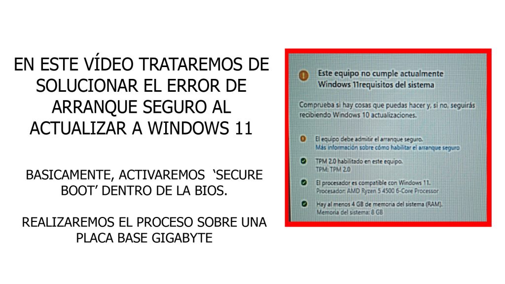 Cómo habilitar el arranque seguro