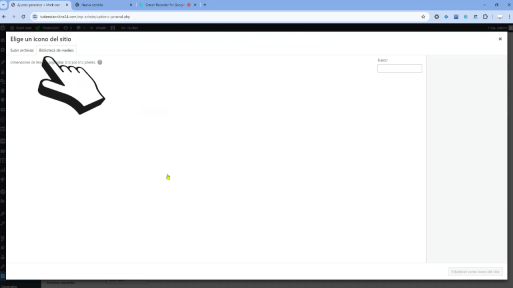 Cambiar el icono del sitio en WordPress