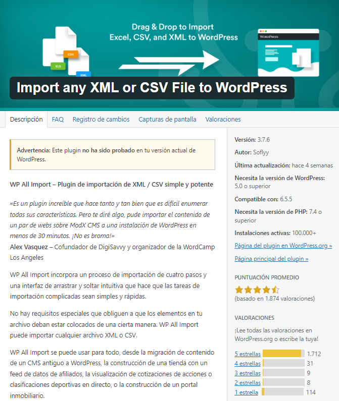 Importar archivos CSV en WordPress