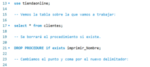 Procedimiento imprimir_Nombre ()<div class=