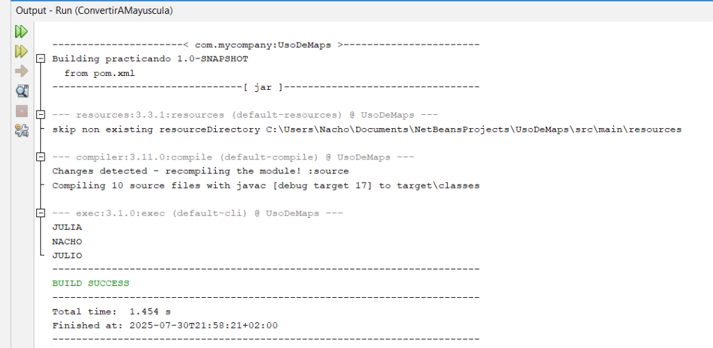 Cómo convertir una lista de nombres a mayúsculas
