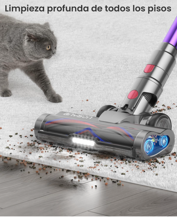 Anyson Aspiradora sin Cable 45KPa – Potencia y autonomía en una sola escoba 🧹