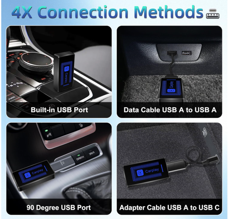 Adaptador inalámbrico CarPlay Alltolink 2025 – Convierte tu CarPlay con cable en inalámbrico (Amazon)