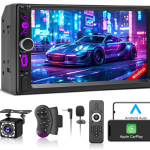 Radio de Coche con Pantalla de 7”, Cámara Trasera y Control por Voz