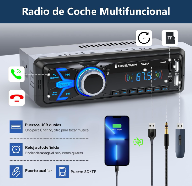 Las mejores radios de coche Bluetooth 5.0: calidad, seguridad y estilo al volante