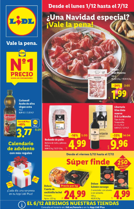 Nuevo Catálogo LIDL del 1 al 7 de diciembre de 2025: Dulces Favorina la estrella de la Navidad