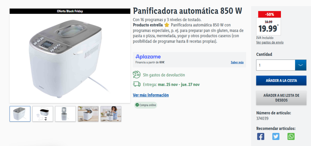 Black Friday LIDL 2025: Las Mejores Ofertas en Cocina, Hogar y Más