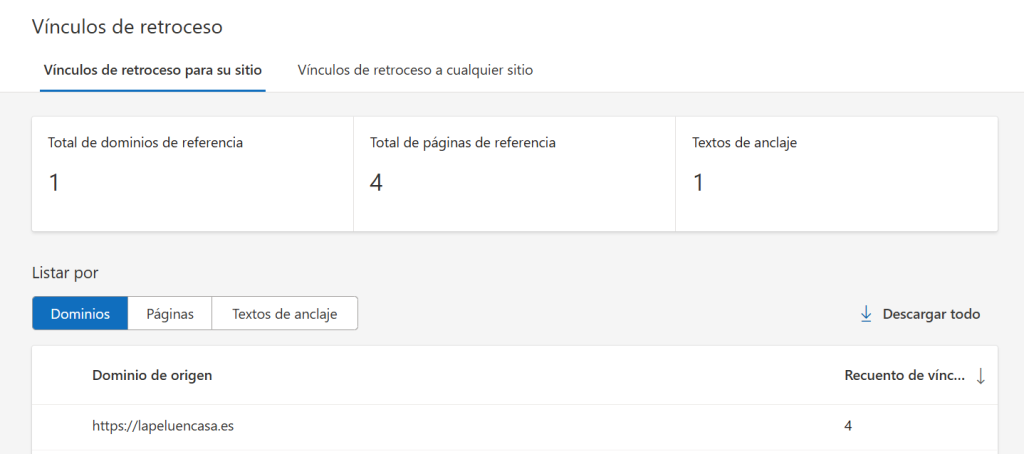 Cómo ver los vínculos de retroceso en Bing Webmaster Tools