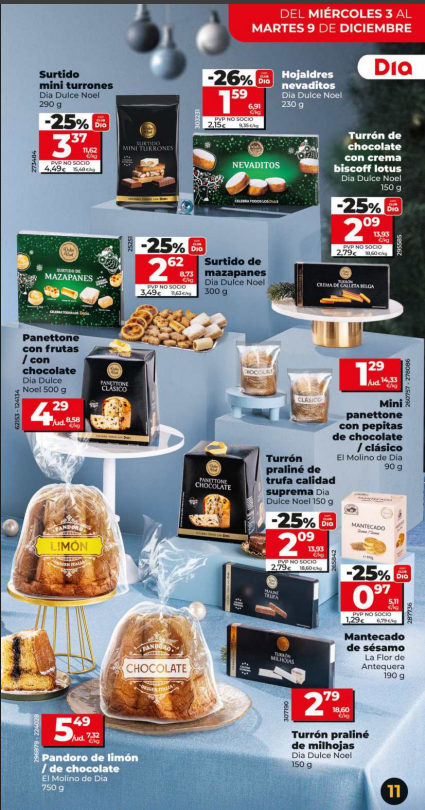 Catálogo de Supermercados DIA ofertas en Turrones del 3 al 9 de diciembre de 2025