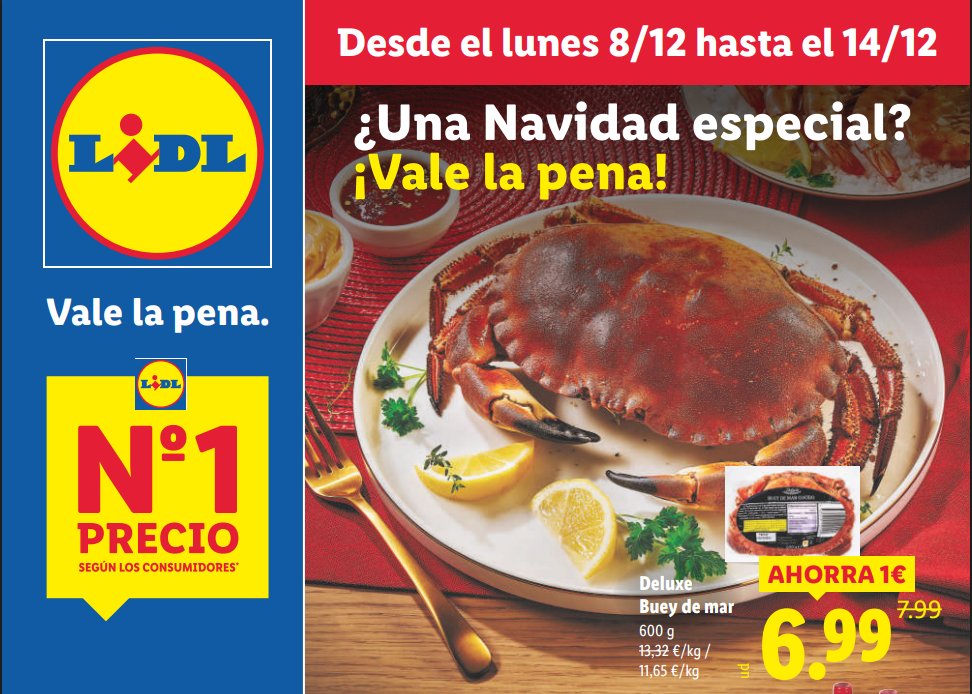 Folleto LIDL Alimentación: Del 8 al 14 de diciembre 2025. Especial Navidad: novedades virales, selección Deluxe y los precios más fuertes de la semana