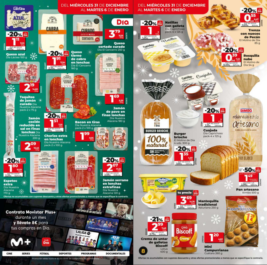 Ofertas DIA del 31 de diciembre al 6 de enero del 2026
