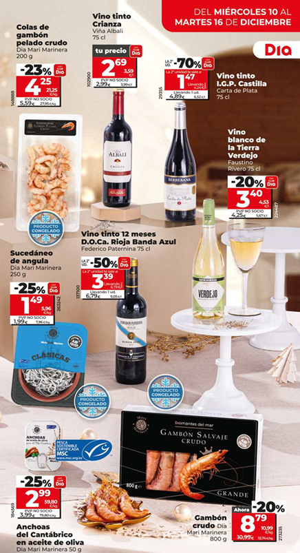Folleto DIA del 10 al 16 de diciembre de 2025: Ofertas Navideñas con descuentos de hasta el 50%