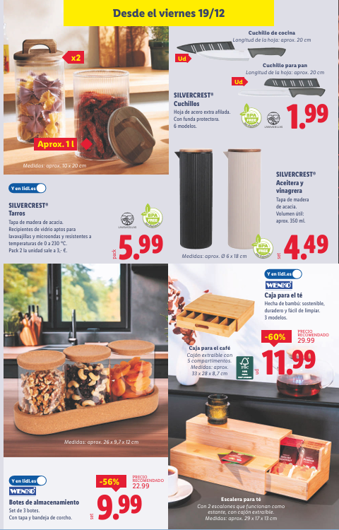 Ofertas LIDL del 15 al 21 de diciembre 2025: Catálogo Bazar Completo y Actualizado