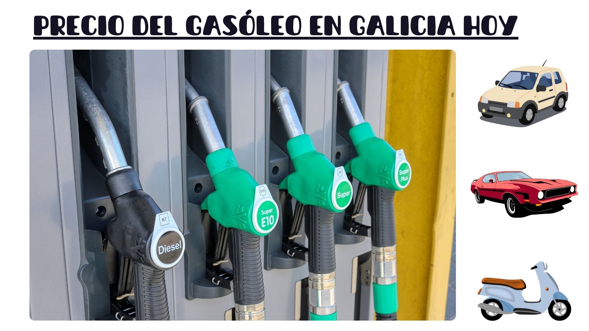 Precio del gasóleo en Galicia hoy