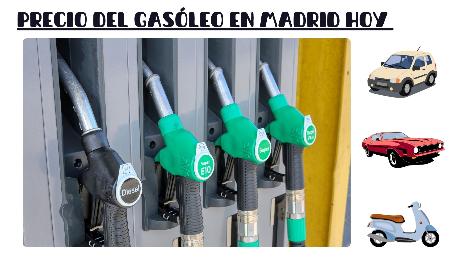 Precio del gasóleo en Madrid hoy